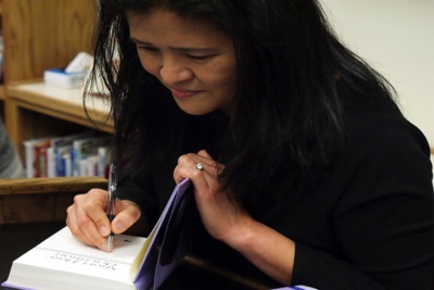 Channy signing book